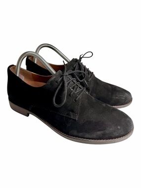Vionic Weslyn Black Suede Oxford Shoes Womens 9 Lace Up